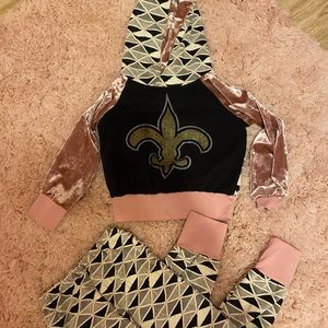 CUSTOM GIRLS TODDLER NOLA SET SAINTS NEW ORLEANS SIZE 3